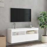  Zidni TV ormarić s LED svjetlima bijeli 100x30x40 cm | Eponuda.com
