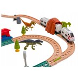 Lean Toys Električni vlakec z dinozavri – svetlobni in zvočni učinki, interaktivna proga | Shoptok.si