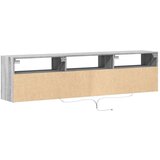 vidaXL Zidni TV ormarić s LED svjetlima siva boja hrasta 180x31x45 cm | shoptok.hr