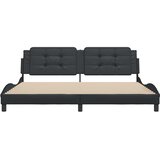  Okvir za krevet bez madraca Zadar crni 200x200 cm od umjetne kože | shoptok.hr
