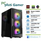 PCPLUS Gamer Ryzen 5 5600 16GB 1TB SSD RTX 5060 OC 8GB Windows 11 Home gaming namizni računalnik | Shoptok.si