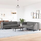  2-dijelni set sofa smeđesivi od tkanine | shoptok.hr