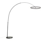 QAZQA Design booglamp zwart incl. LED 3-staps dimbaar - Anello | Shoptok.si