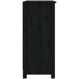  Komoda črna 70x35x80 cm trdna borovina, (20807536) | Shoptok.si