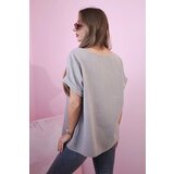 Kesi Włoski Muslin blouse with a necklace fango | shoptok.hr