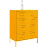 vidaXL Komoda gorčično rumena 68x39x89 cm jeklo | Shoptok.si