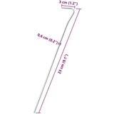  Klinovi za šator 50 kom 23 cm Ø3 mm od pocinčanog čelika | shoptok.hr