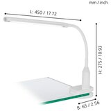 Eglo laroa stolna, /1, led, 4,5w, 550lm, s kvač. na dodir, dimabilna bijela | shoptok.hr