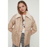 Trendyol Beige Collar Plush Detailed Quilted Coat Cijene