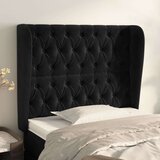  Uzglavlje s ušima crno 93x23x118/128 cm baršunasto Cijene