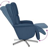  Naslonjač od tkanine s osloncem za noge plavi | shoptok.hr