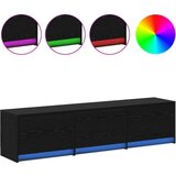 TV omarica z LED lučmi Črna Orehovina 162 x 34 x 40 cm, (5000112767) | Shoptok.si