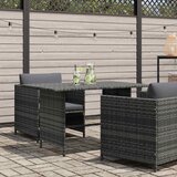  Vrtni blagovaonski stol sivi 110 x 70 x 65 cm od poliratana | shoptok.hr