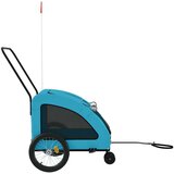 Prikolica za bicikl za ljubimce plava od tkanine i željeza | shoptok.hr