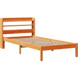 vidaXL Okvir kreveta s uzglavljem voštano smeđi 100x200 cm od borovine | shoptok.hr
