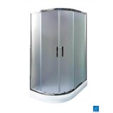 Linni tuš kabina asimetrična srebrni profil 100x80x180cm mat staklo Cene