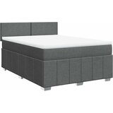Maison Chic Box spring posteljni - Vzmetna postelja z vzmetnico temno siv 140x190 cm blago SL11452, (21903756) | Shoptok.si