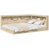 Krevet s policama sonoma hrast 160 x 200 cm Konstruirano drvo | shoptok.hr