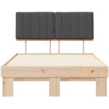  Krevetni okvir s tapiciranim uzglavljem Tamnosiva 120 x 190 cm | Shoptok.si