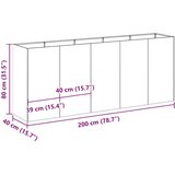 vidaXL Sadilica crna 200x40x80 cm od hladno valjanog čelika | shoptok.hr
