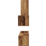 vidaXL Stenski TV kabinet 4 pcs Staro les Srednja Oblikovan les | Shoptok.si
