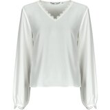 Only Topi & Bluze ONLNOVA FR VERSA V-NECK L/S LACE TOP PTM Bež | Shoptok.si