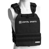 Capital Sports Battlevest 2.0, prsluk s utezima, 2 x 2 utezi 2,6 & 4,0 kg, crni