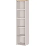 Kremno bel regal v mat dekorju 45x197x40 cm Lissabon –
