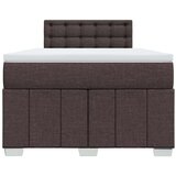 vidaXL Box spring postelja z vzmetnico temno rjava 120x190 cm blago, (21305456) | Shoptok.si