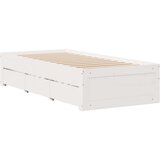  Krevet s regalom za knjige bez madraca bijeli 75x190cm borovina | shoptok.hr