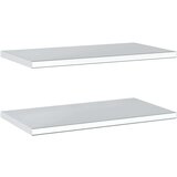 vidaXL Stenske police 2 kosa 75x40x3 cm srebrna nerjaveče jeklo | Shoptok.si