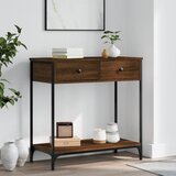 vidaXL Konzolni stol smeđa boja hrasta 75x34,5x75 cm konstruirano drvo Cijene