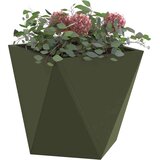  Cvetlično korito Oljčno zelena 30 x 30 x 30 cm Jeklo, (5000207429) | Shoptok.si