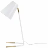Leitmotiv Bijela stolna svjetiljka s detaljima u zlatnoj boji Noble