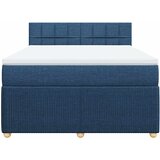  Krevet s oprugama i madracem plavi 140 x 190 cm od tkanine | shoptok.hr