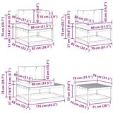  Zunanja garnitura za sedenje Bela 79 x 79 x 37 cm Poliester, (5000272823) | Shoptok.si