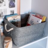 Kondela TEMPO-NAXE, košare iz blaga, komplet 2 kosov, siva | Shoptok.si