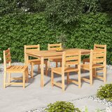 vidaXL 7-dijelni vrtni blagovaonski set od masivne tikovine | shoptok.hr