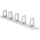 Logilink 19 cable management bar 1U with 5 turnable plastic brackets, grey, OR104G