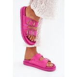 Boto Womens Platform Sandals With Golden Buckles Fuchsia Verena | shoptok.hr