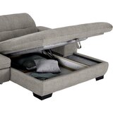 CARRYHOME KOTNA SEDEŽNA GARNITURA, tkanina siva | Shoptok.si