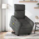 Maison Chic Električni masažni naslanjač - Relax naslanjač s funkcijo vstajanja temno siv, (22061161) | Shoptok.si