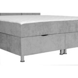 Time POSTELJA Z VZMETNICO 160 cm x 200 cm , les, tekstil, leseni material svetlo siva | Shoptok.si