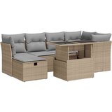vidaXL 7-dijelni set vrtnih sofa od poliratana s jastucima bež | shoptok.hr