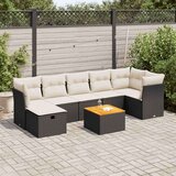 vidaXL 8-dijelni set vrtnih sofa od poliratana s jastucima crni | shoptok.hr