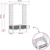  Povišeni krevet s mrežom i krovom Smeđa 124 x 40 x 129 cm PP | shoptok.hr