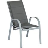 Gardenson Vrtni Stol Amalfi, 2kos, Siva | Shoptok.si