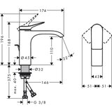 Hansgrohe 75020670 Vivenis 110 armatura za umivalnik | Shoptok.si