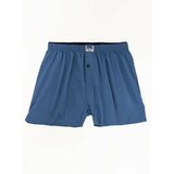 Fashion Hunters Men´s blue boxer shorts Cene