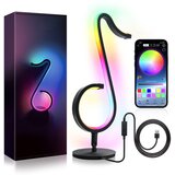 Venisymlis Led Nočna Lučka, Barvita Nočna Lučka B, Namizna Svetilka Rgb Z Možnostjo Zatemnitve, Nadzor Aplikacije, Namizna Svetilka Rgb V Načinu Mikrofona, (22068301) | Shoptok.si